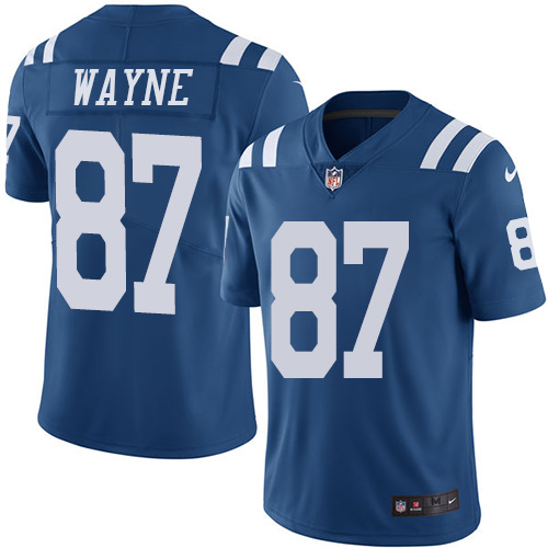 Indianapolis Colts 87 Limited Reggie Wayne Royal Blue Nike NFL Youth Rush Vapor Untouchable jersey